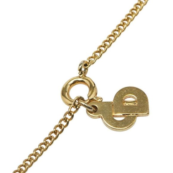 Dior Logo Rhinestone Gold Plated Women's Dior - Picture 6 of 7